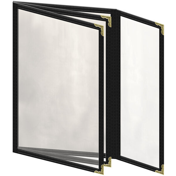 H. Menu Cover w/ Gold Decorative Corners and Gloss Finish – item 759TBQ4AG55