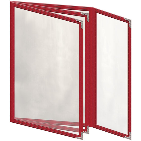 H. Menu Cover w/ Silver Decorative Corners and Gloss Finish – item 759TBQ3BG55
