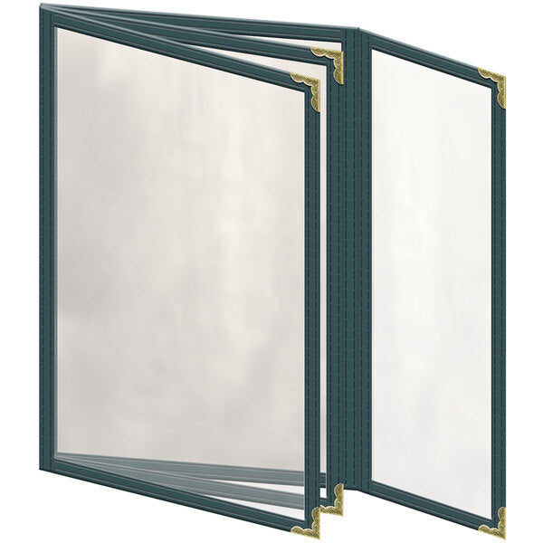 H. Menu Cover w/ Gold Decorative Corners and Gloss Finish – item 759TBQ6AG55
