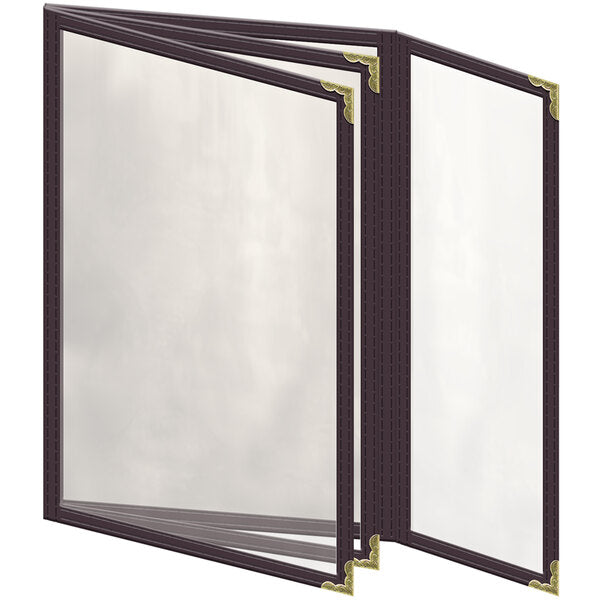 H. Menu Cover w/ Gold Decorative Corners and Gloss Finish – item 759TBQ5AG55