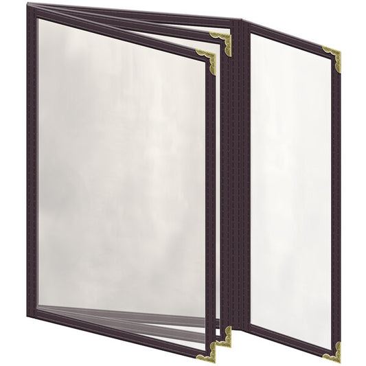 H. Menu Cover w/ Gold Decorative Corners and Gloss Finish – item 759TBQ5AG55
