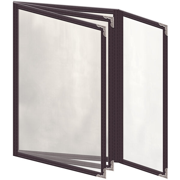 H. Menu Cover w/ Silver Decorative Corners and Gloss Finish – item 759TBQ5BG55
