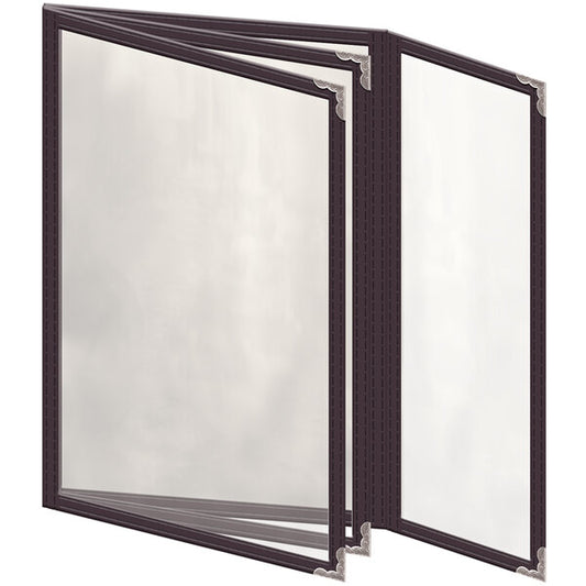 H. Menu Cover w/ Silver Decorative Corners and Gloss Finish – item 759TBQ5BG55