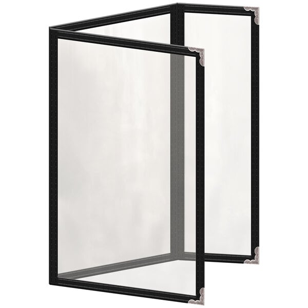 H. Menu Cover w/ Silver Decorative Corners and Glossy Finish – item 759TDQ4BG55