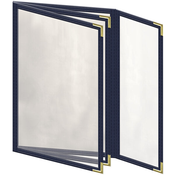 H. Menu Cover w/ Gold Smooth Corners and Gloss Finish – item 759TBQ7CG55