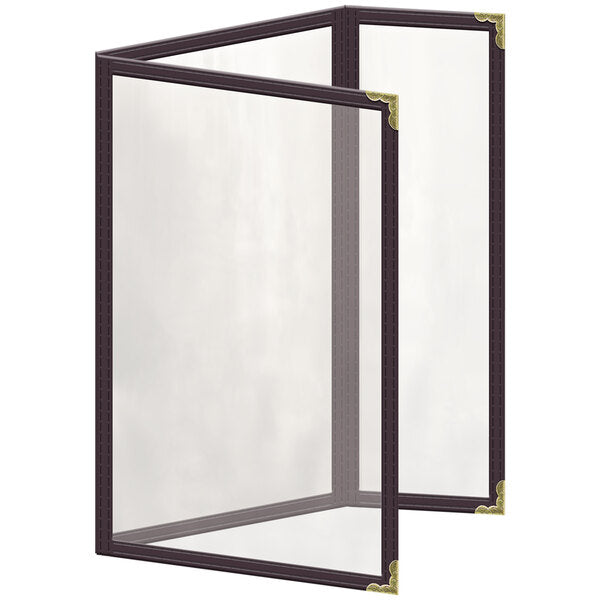 H. Menu Cover w/ Gold Decorative Corners and Glossy Finish – item 759TDQ5AG55
