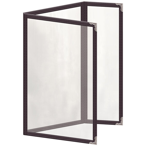 H. Menu Cover w/ Silver Decorative Corners and Glossy Finish – item 759TDQ5BG55