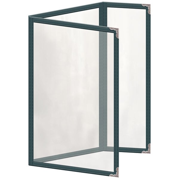 H. Menu Cover w/ Silver Decorative Corners and Glossy Finish – item 759TDQ6BG55