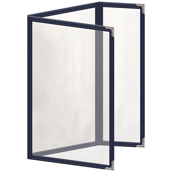 H. Menu Cover w/ Silver Decorative Corners and Glossy Finish – item 759TDQ7BG55