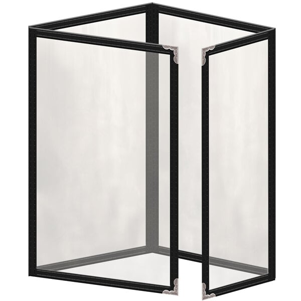H. Menu Cover w/ Silver Decorative Corners and Gloss Finish – item 759TTQ4BG55