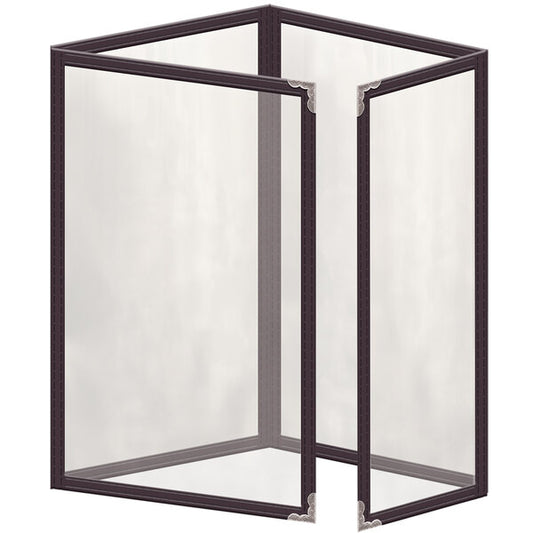 H. Menu Cover w/ Silver Decorative Corners and Gloss Finish – item 759TTQ5BG55