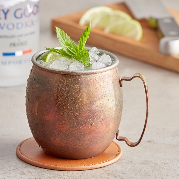 Acopa Alchemy 16 oz. Dark Antique Copper Moscow Mule Mug – item 553AQCMS16 image 2