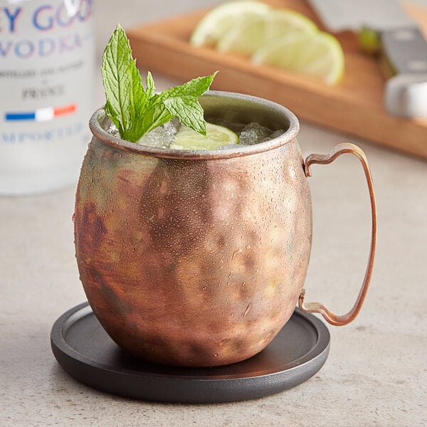 Acopa Alchemy 16 oz. Hammered Dark Antique Moscow Mule Mug – item 553AQCMH16 image 2