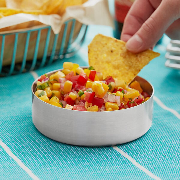 American Metalcraft 8 oz. Brushed Stainless Serving Bowl – item 124SMB4