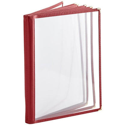 Choice 8 1/2" x 11" 12-View Six Pocket Menu Cover – item 1766PK8511BU
