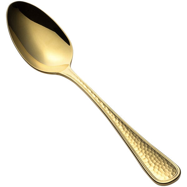 Bon Chef Positano 7 1/4" Gold Oval Bowl Soup / Dessert Spoon – item 201S4703G