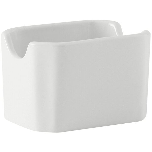 Tuxton 3 1/2" Eggshell China Sugar Packet Holder / Caddy – item 303SPH3IV