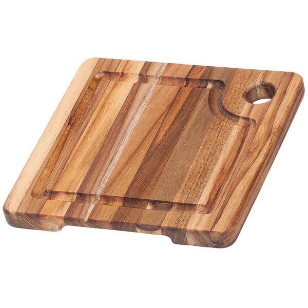 Teakhaus Cutting Board w/ Juice Canal and Hanging Hole – item 497513