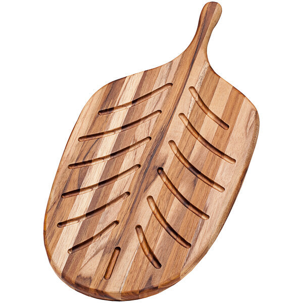 Teakhaus Canoe 19" x 9" Teakwood Bread Board w/ Handle – item 497701