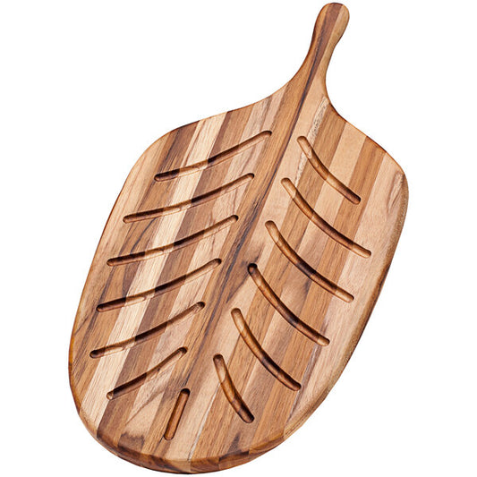 Teakhaus Canoe 19" x 9" Teakwood Bread Board w/ Handle – item 497701