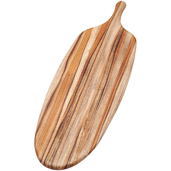 Teakhaus Canoe 26" x 8" Teakwood Serving Board w/ Handle – item 497703