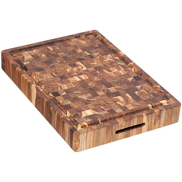 Teakhaus 20" x Cutting Board w/ Juice Canal and Hand Grips – item 497313