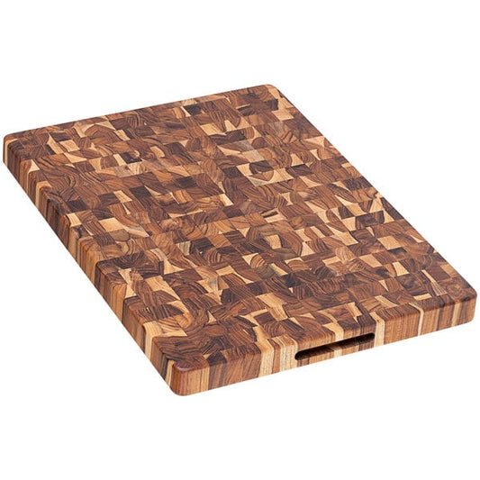 Teakhaus 20" x 15" Teakwood Cutting Board w/ Hand Grips – item 497331