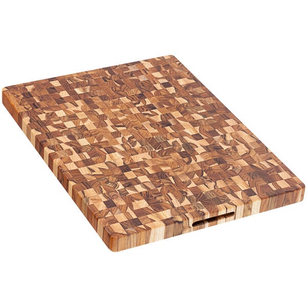 Teakhaus 24" x 18" Teakwood Cutting Board w/ Hand Grips – item 497332