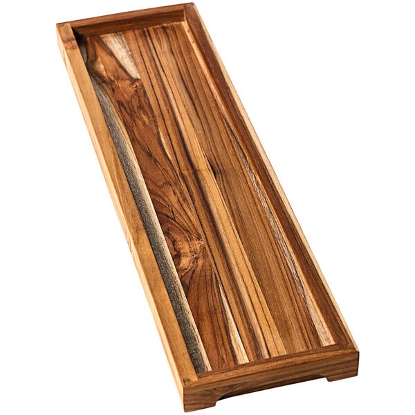 Teakhaus Timeless 18" x 6" Nesting Teakwood Serving Tray – item 4971301