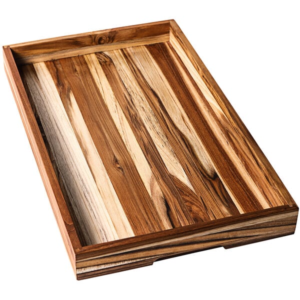 Teakhaus Timeless 20" x 12" Nesting Teakwood Serving Tray – item 4971303