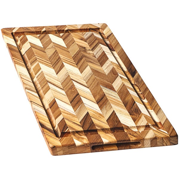 Teakhaus Cutting Board w/ Juice Canal and Hand Grips – item 497325
