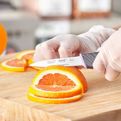 Schraf Paring Knife w/ Purple Allergen-Free TPRgrip Handle – item 220VPARSR32P image 2