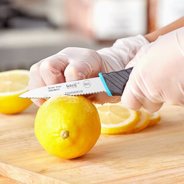 Schraf 3 1/4" Serrated Paring Knife w/ TPRgrip Handle – item 220VPARSR32B image 2
