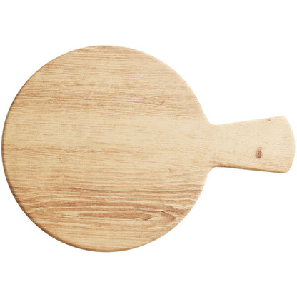 Acopa 9" Round Light Oak Faux Wood Serving Board w/ Handle – item 304FXWD108B image 2