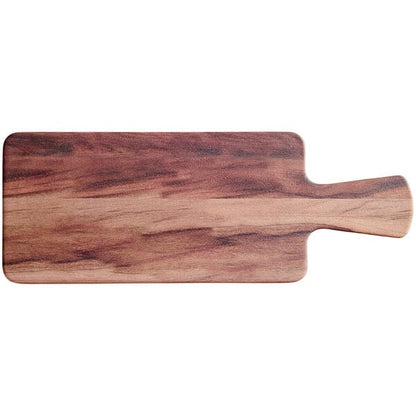 Acopa 11" x 5 1/2" Walnut Faux Wood Serving Board w/ Handle – item 304FXWD145W image 2