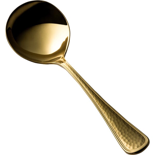 Bon Chef Positano 6 1/4" X-Heavy Gold Bouillon Spoon – item 201S4701G