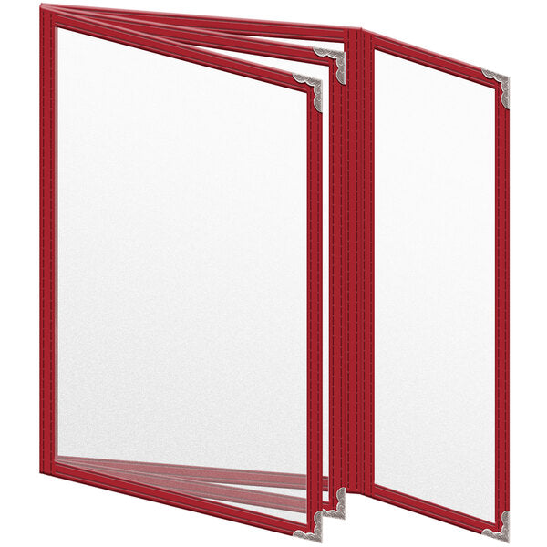 H. Menu Cover w/ Silver Decorative Corners and Matte Finish – item 759TBQ3BM55