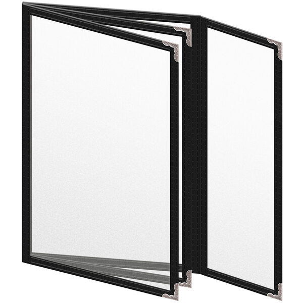 H. Menu Cover w/ Silver Decorative Corners and Matte Finish – item 759TBQ4BM55