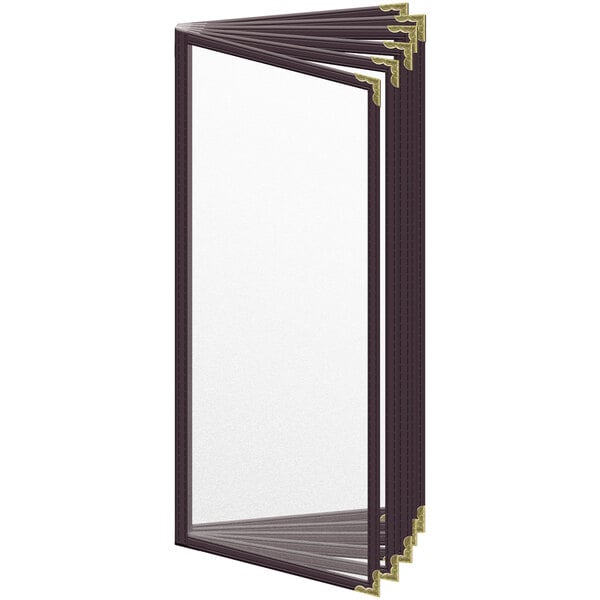 H. Menu Cover w/ Gold Decorative Corners and Matte Finish – item 759T125AM41