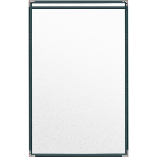 H. Menu Cover w/ Silver Decorative Corners and Matte Finish – item 759TES6BM17