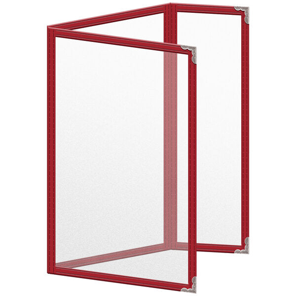 H. Menu Cover w/ Silver Decorative Corners and Matte Finish – item 759TDQ3BM55