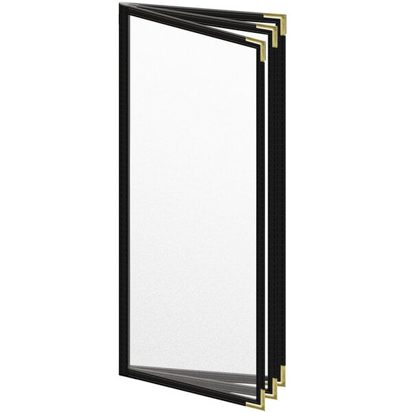 H. Menu Cover w/ Gold Smooth Corners and Matte Finish – item 759TTB4CM41