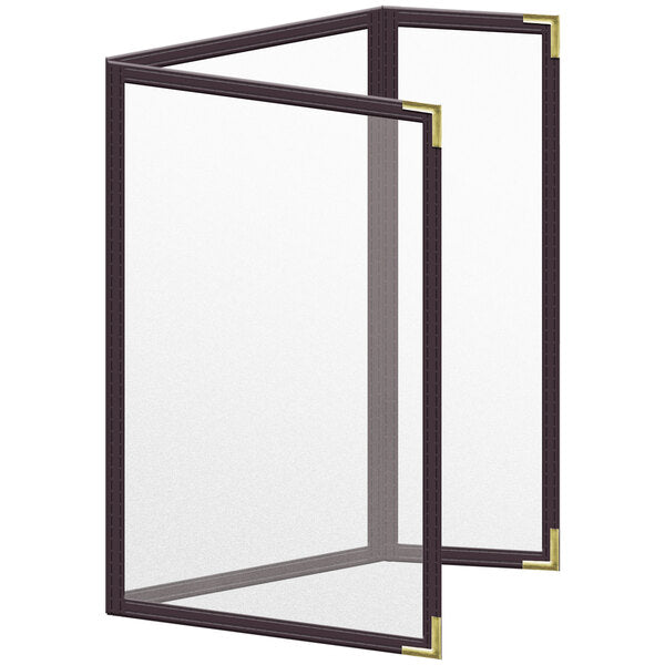 H. Menu Cover w/ Gold Smooth Corners and Matte Finish – item 759TDQ5CM55