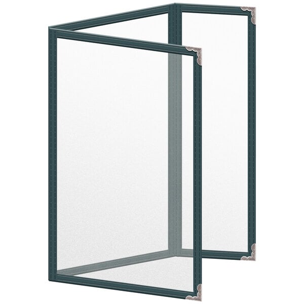 H. Menu Cover w/ Silver Decorative Corners and Matte Finish – item 759TDQ6BM55