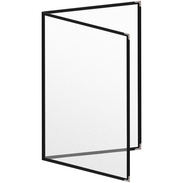 H. Menu Cover w/ Silver Decorative Corners and Matte Finish – item 759TED4BM17