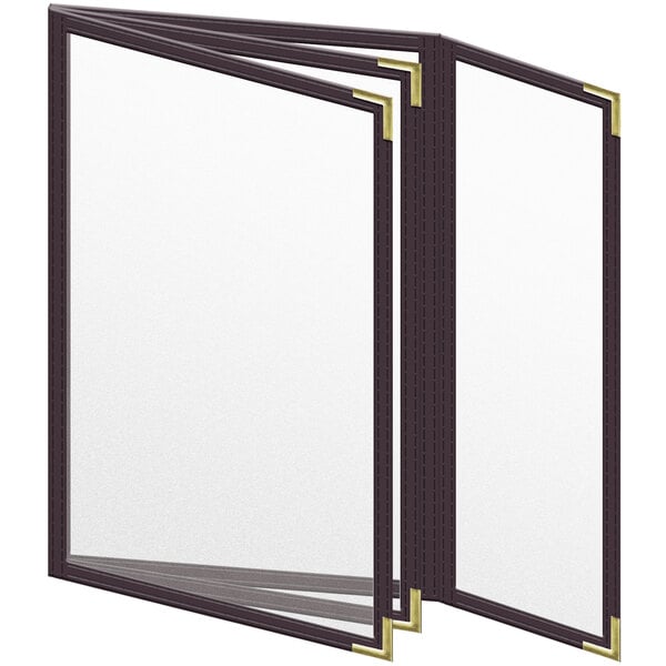 H. Menu Cover w/ Gold Smooth Corners and Matte Finish – item 759TBQ5CM55