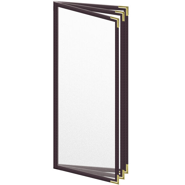 H. Menu Cover w/ Gold Smooth Corners and Matte Finish – item 759TTB5CM41
