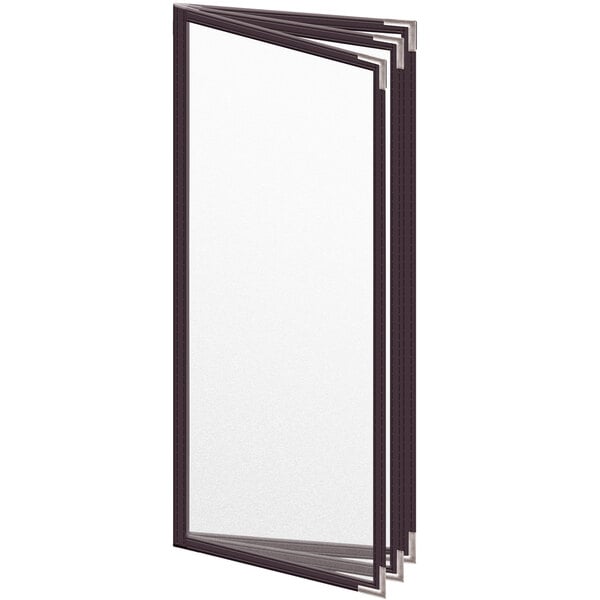 H. Menu Cover w/ Silver Smooth Corners and Matte Finish – item 759TTB5DM41