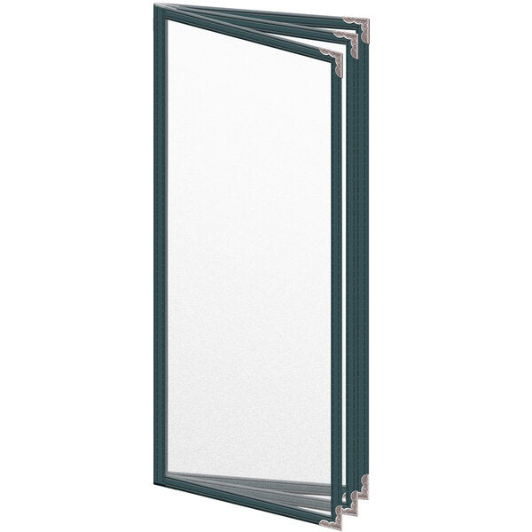 H. Menu Cover w/ Silver Decorative Corners and Matte Finish – item 759TTB6BM41