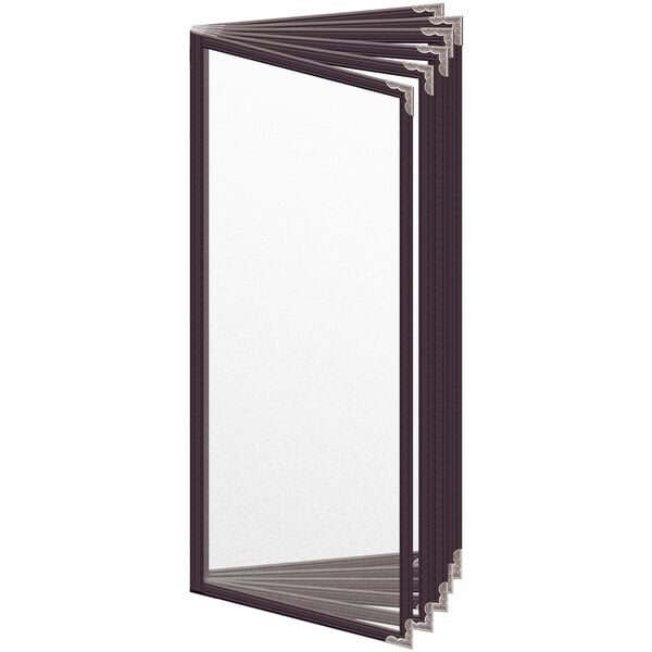 H. Menu Cover w/ Silver Decorative Corners and Matte Finish – item 759T125BM41